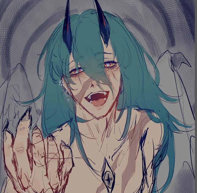 Coloured Sketch half